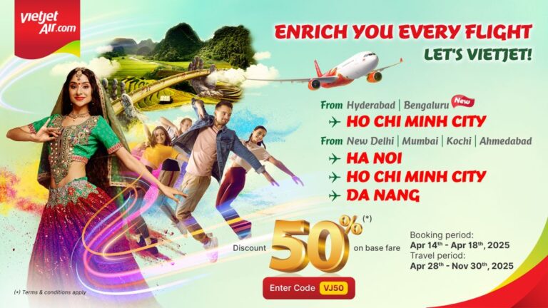 Limited-time deal: Vietjet offers 50% off tickets across all routes